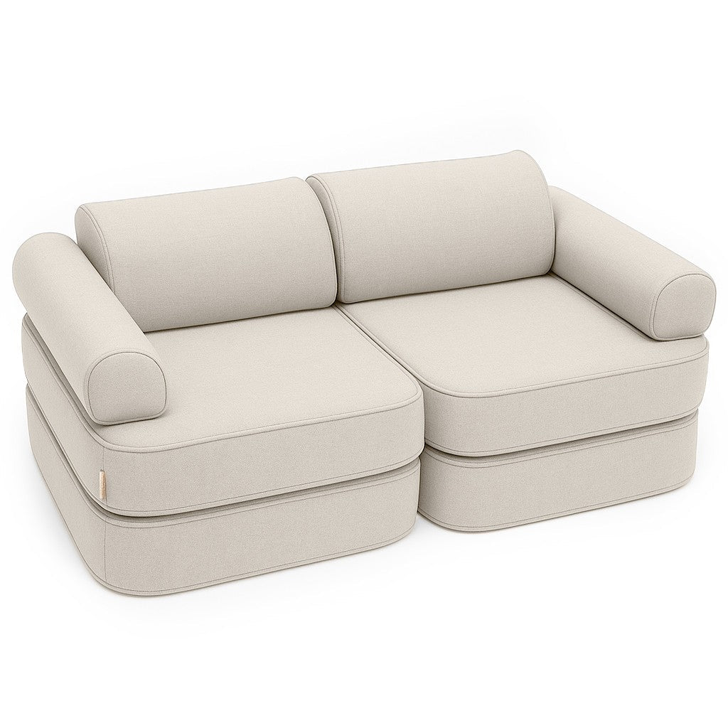 Indoor & Outdoor Kids Sofa Outzy, 6 Pieces - UV & Splash Resistant, 120 x 60 cm (Oat Blush Beige) - Tiny Tugz™
