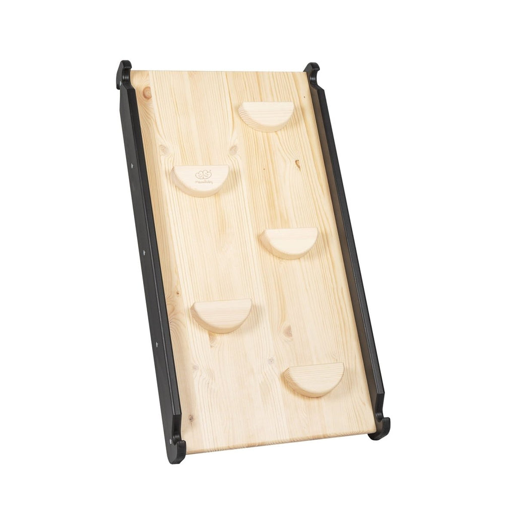 Indoor Wooden Climbing Frame with Slide & Ladder Wall – Montessori 2-in-1 Set (Black) - Tiny Tugz™