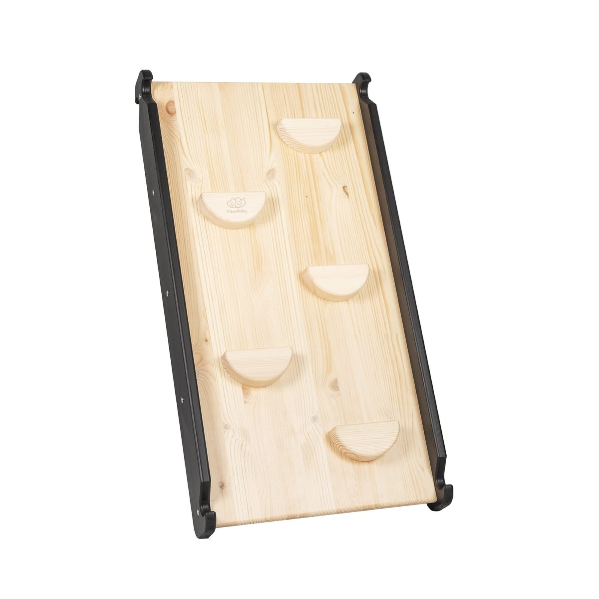 Indoor Wooden Climbing Frame with Slide & Ladder Wall – Montessori 2-in-1 Set (Black) - Tiny Tugz™