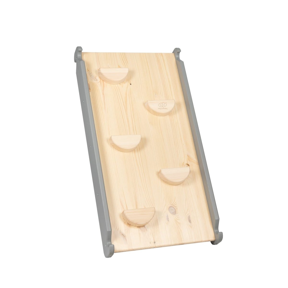 Indoor Wooden Climbing Frame with Slide & Ladder Wall – Montessori 2-in-1 Set (Grey) - Tiny Tugz™