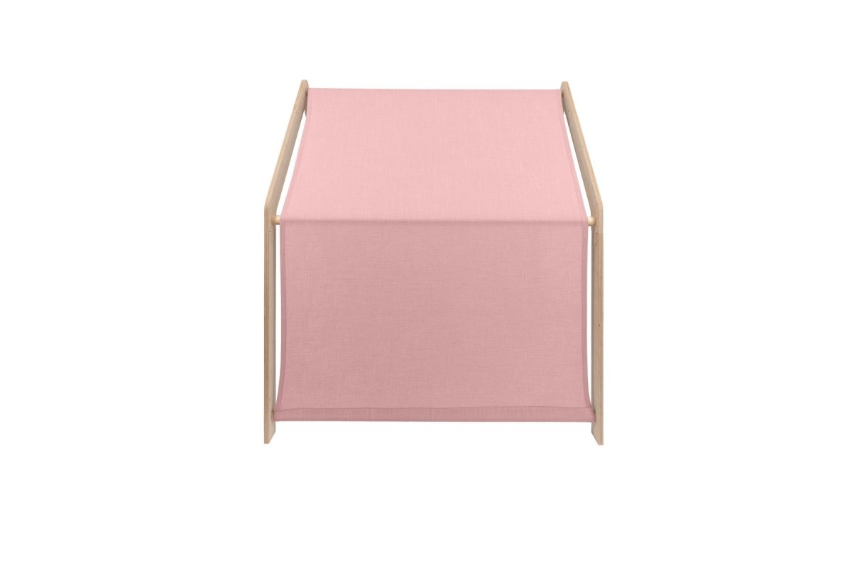 Indoor Wooden Playhouse for Kids (Natural Wood) with Canopy (Pink) - Tiny Tugz™