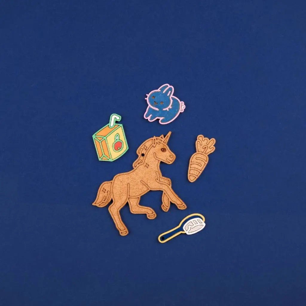 Juni - Colour-Your-Own Wooden Unicorn Mini Set - Tiny Tugz™