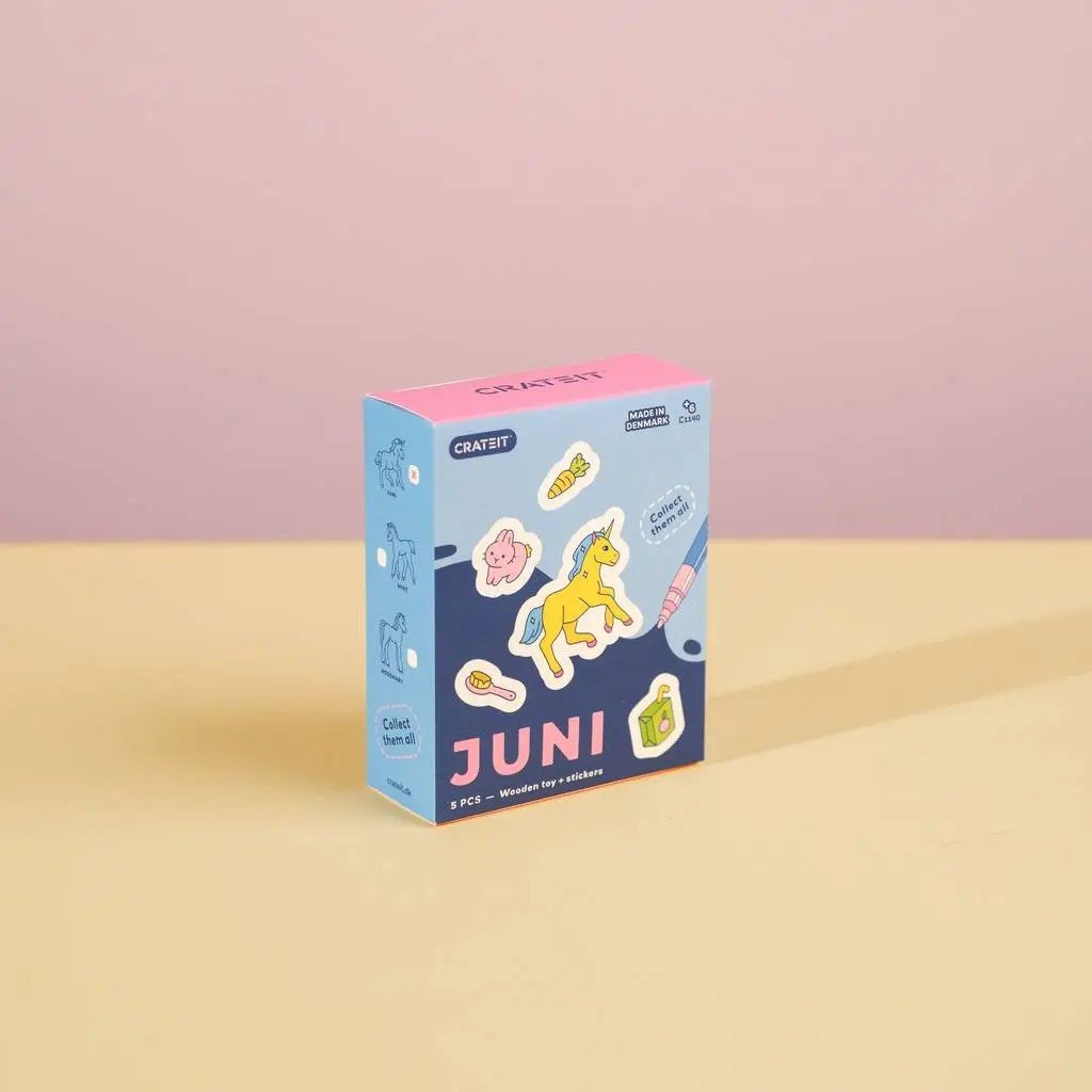 Juni - Colour-Your-Own Wooden Unicorn Mini Set - Tiny Tugz™