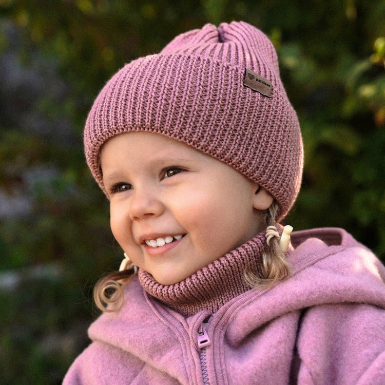 Kids 100% Merino Wool Beanie (Blush) - Tiny Tugz™