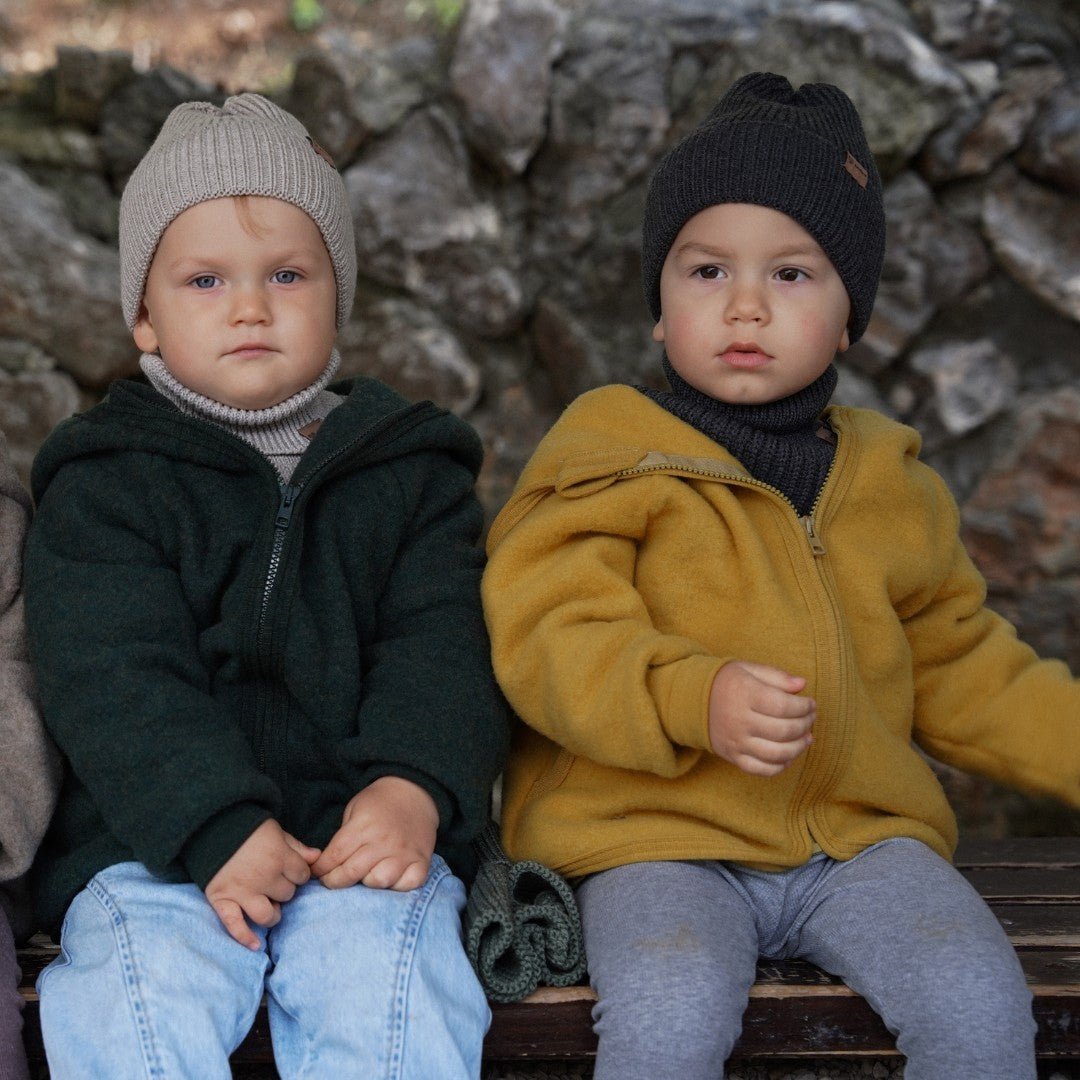 Kids 100% Merino Wool Beanie (Graphite) - Tiny Tugz™