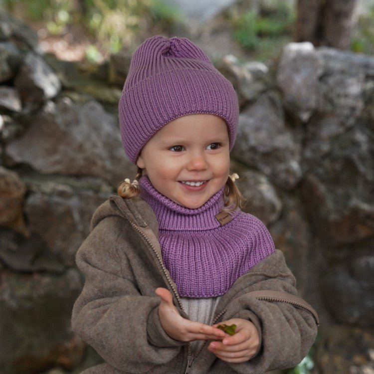 Kids 100% Merino Wool Beanie (Lilac) - Tiny Tugz™