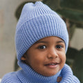 Kids 100% Merino Wool Beanie (Sky Blue) - Tiny Tugz™