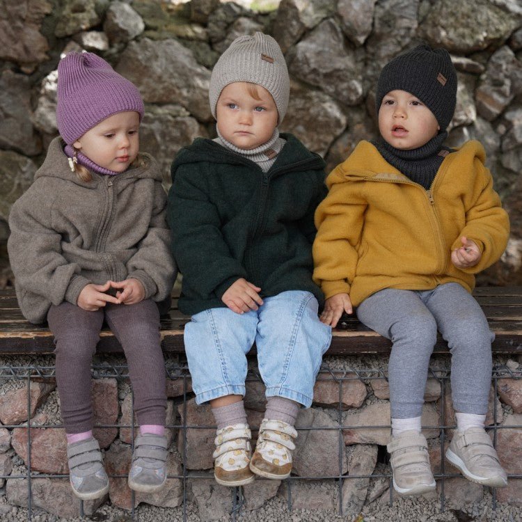 Kids 100% Merino Wool Tube Scarf (Graphite) - Tiny Tugz™