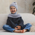 Kids 100% Merino Wool Tube Scarf (Grey) - Tiny Tugz™