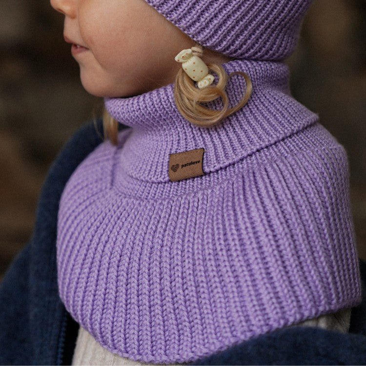 Kids 100% Merino Wool Tube Scarf (Lilac) - Tiny Tugz™