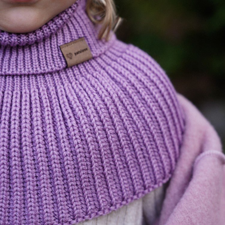 Kids 100% Merino Wool Tube Scarf (Lilac) - Tiny Tugz™