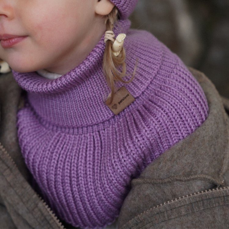 Kids 100% Merino Wool Tube Scarf (Lilac) - Tiny Tugz™