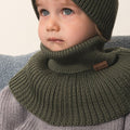 Kids 100% Merino Wool Tube Scarf (Olive) - Tiny Tugz™