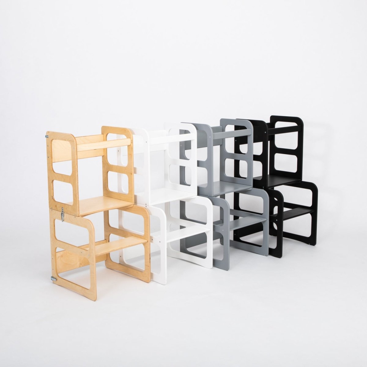 Kids 2-in-1 Convertible Kitchen Tower & Table Set – Montessori Style - Tiny Tugz™