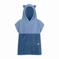 Kids Bamboo & Cotton Blend Poncho (Blue Bear) - Tiny Tugz™