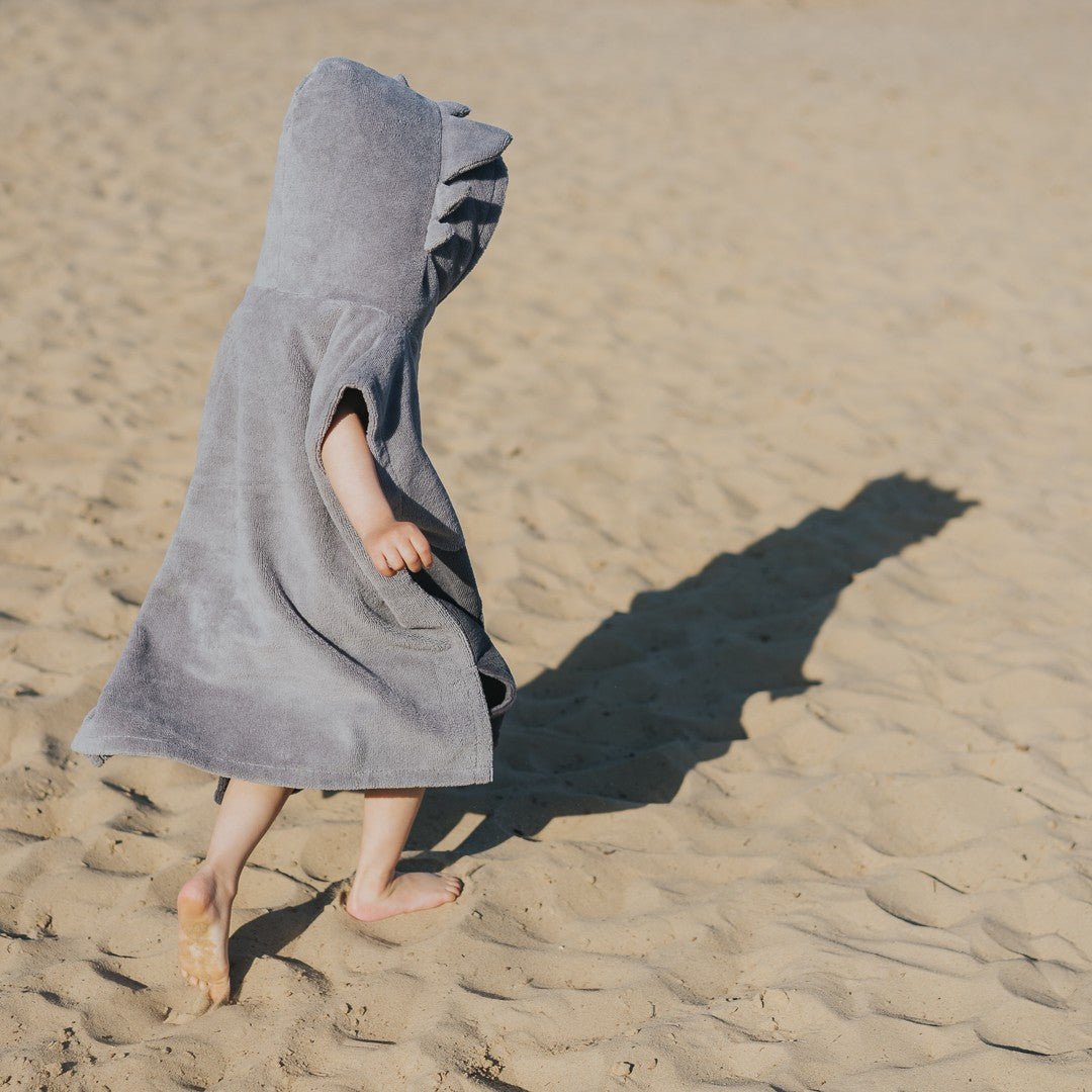 Kids Bamboo & Cotton Blend Poncho (Dragon) - Tiny Tugz™