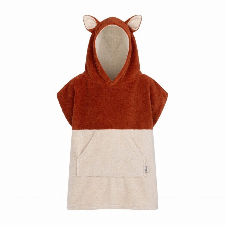Kids Bamboo & Cotton Blend Poncho (Fox) - Tiny Tugz™