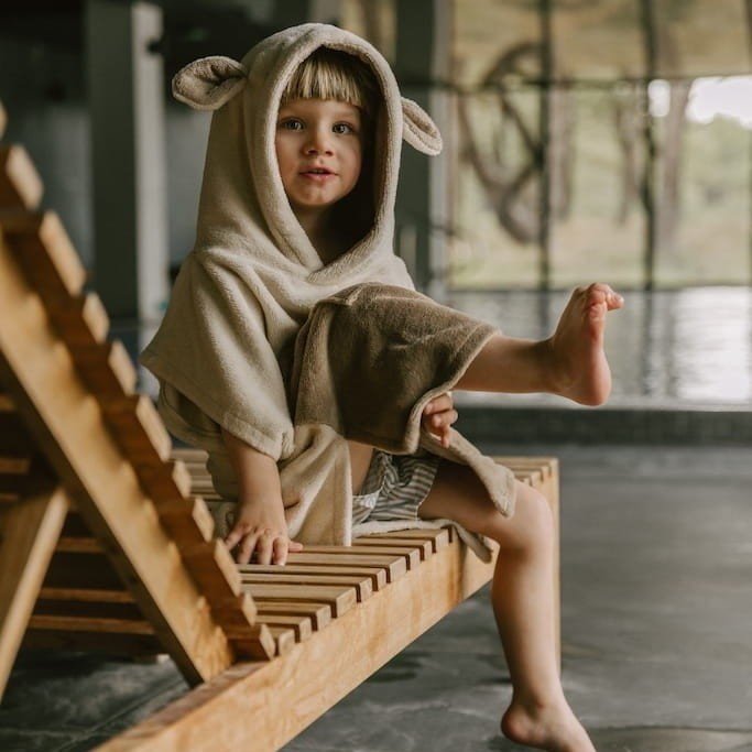 Kids Bamboo & Cotton Blend Poncho (Sheep) - Tiny Tugz™