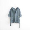 Kids’ Bathrobe (Blue) – 100% Waffle Linen, Handmade - Tiny Tugz™