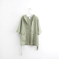 Kids’ Bathrobe (Sage) – 100% Waffle Linen, Handmade - Tiny Tugz™