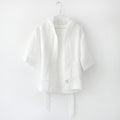 Kids’ Bathrobe (White) – 100% Waffle Linen, Handmade - Tiny Tugz™