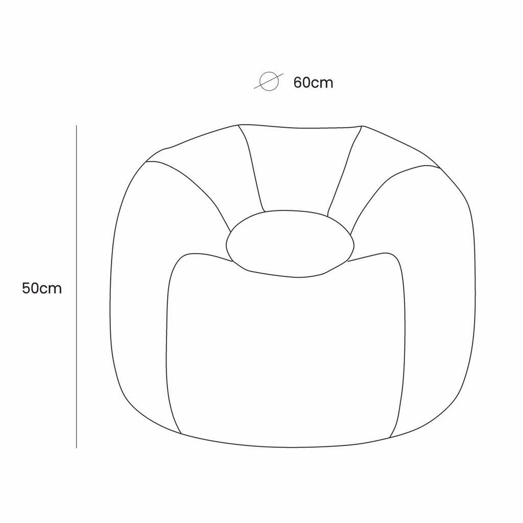 Kids Bean Bag Floreo - Indoor & Outdoor, Water & UV Resistant (Taupe) - Tiny Tugz™