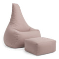 Kids Bean Bag with Footrest Tearo - Indoor & Outdoor, Water-Repellent (Rosy Pink) - Tiny Tugz™