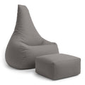 Kids Bean Bag with Footrest Tearo - Indoor & Outdoor, Water-Repellent (Taupe) - Tiny Tugz™