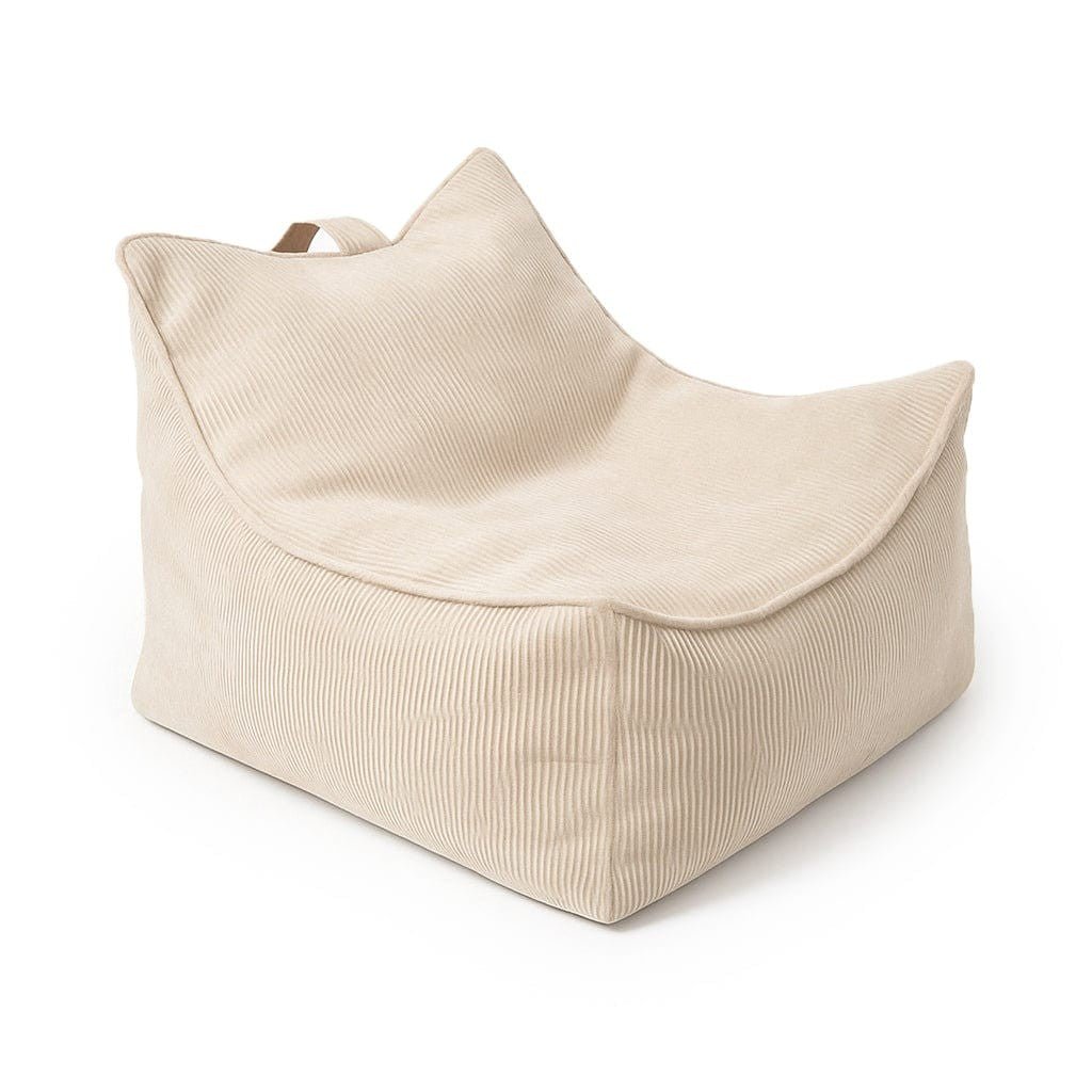Kids Beanbag Pouf - Slimcord Corduroy (Beige) - Tiny Tugz™