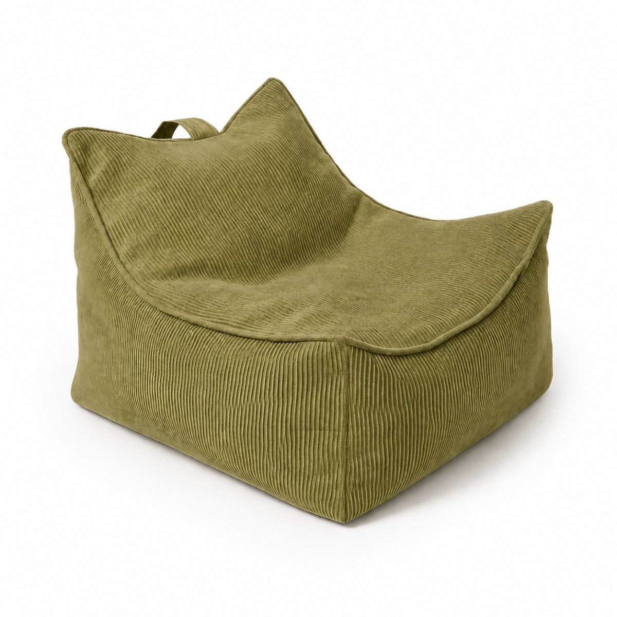 Kids Beanbag Pouf - Slimcord Corduroy (Lime) - Tiny Tugz™