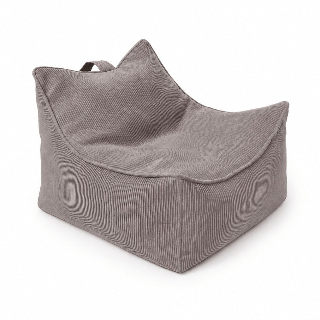 Kids Beanbag Pouf - Slimcord Corduroy (Taupe) - Tiny Tugz™