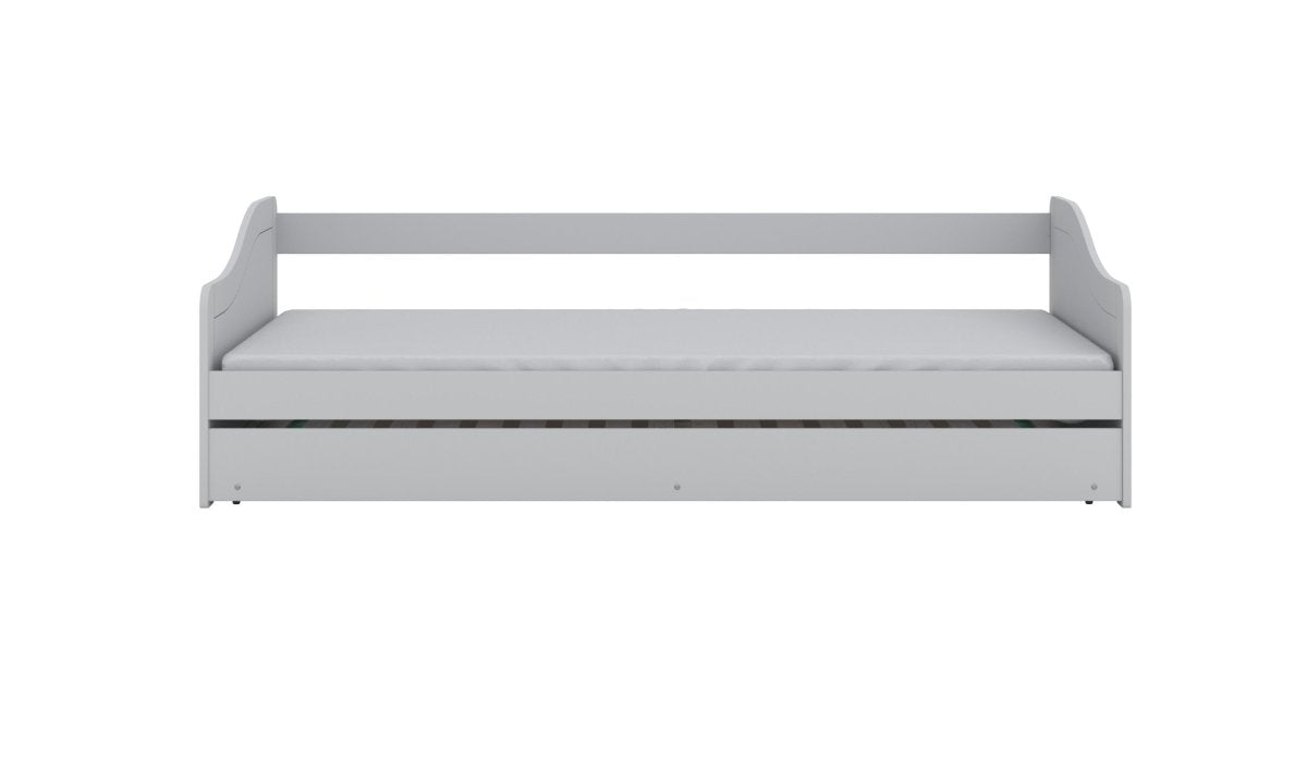 Kids' Bed Blanka 200x90 with Pull-Out Guest Bed - White - Tiny Tugz™