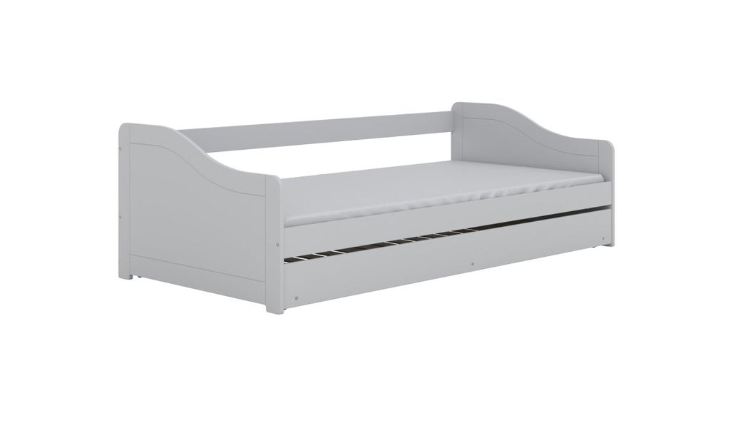 Kids' Bed Blanka 200x90 with Pull-Out Guest Bed - White - Tiny Tugz™