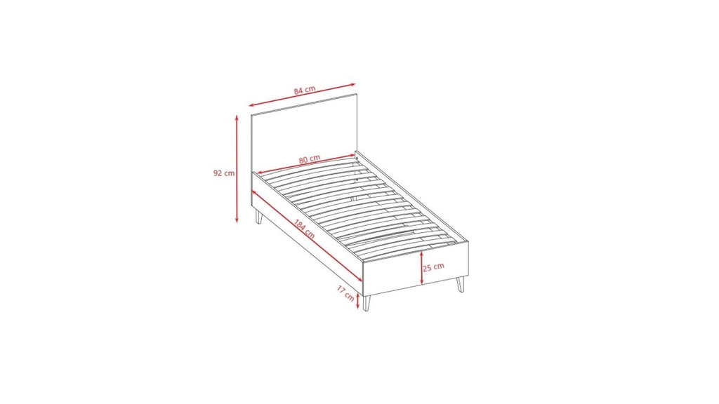 Kids' Bed Kubi 180x80 - Solid Oak Details - Cashmere - Tiny Tugz™