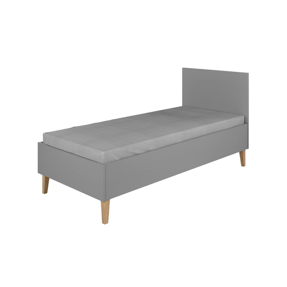 Kids' Bed Kubi 180x80 - Solid Oak Details - Grey - Tiny Tugz™