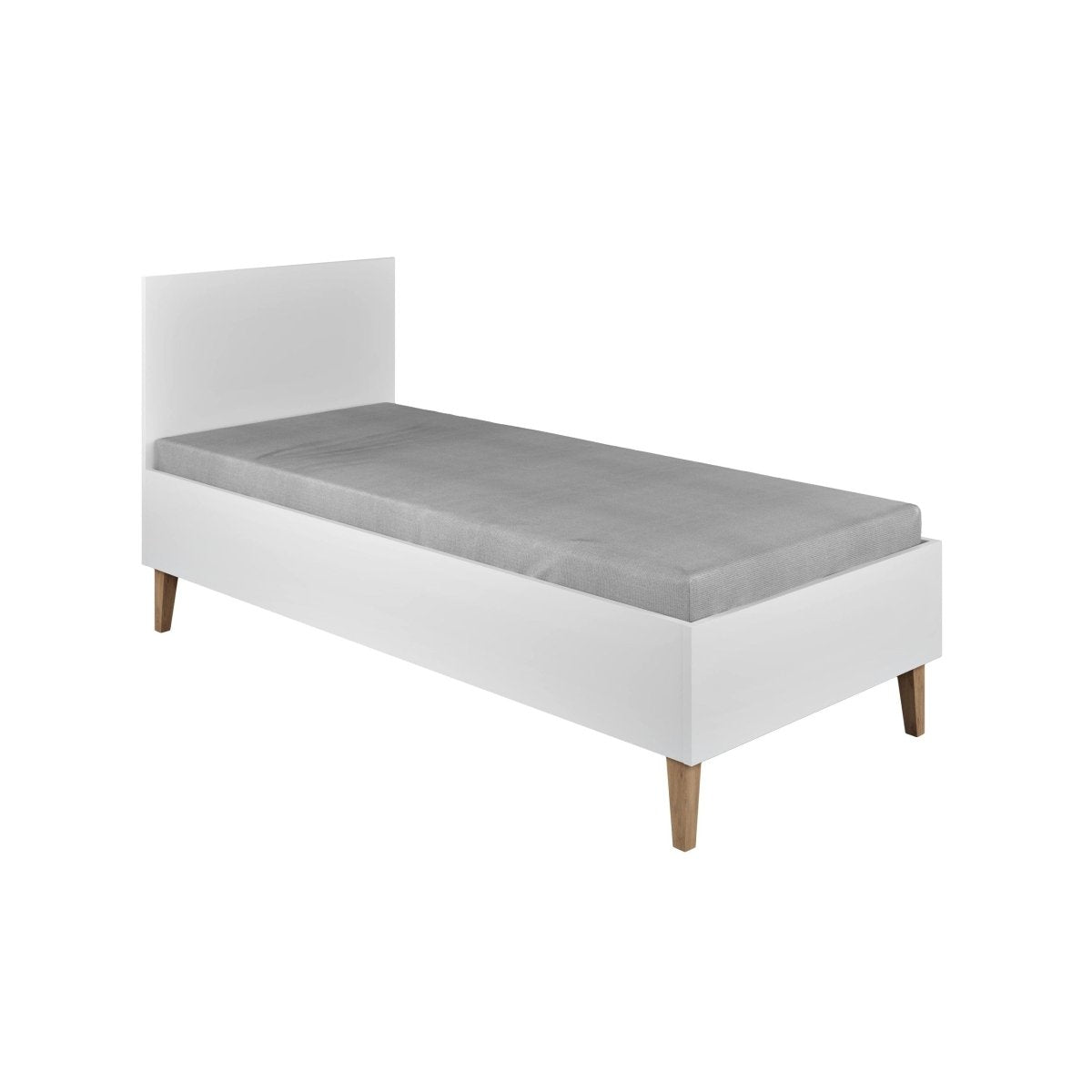 Kids' Bed Kubi 180x80 - Solid Oak Details - White - Tiny Tugz™