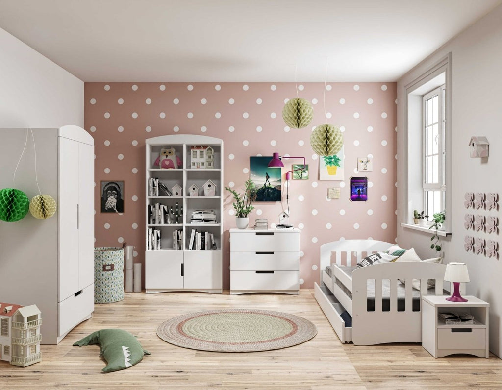 Kids' Bedside Table Classic with Drawer - White - Tiny Tugz™