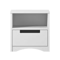 Kids' Bedside Table Classic with Drawer - White - Tiny Tugz™