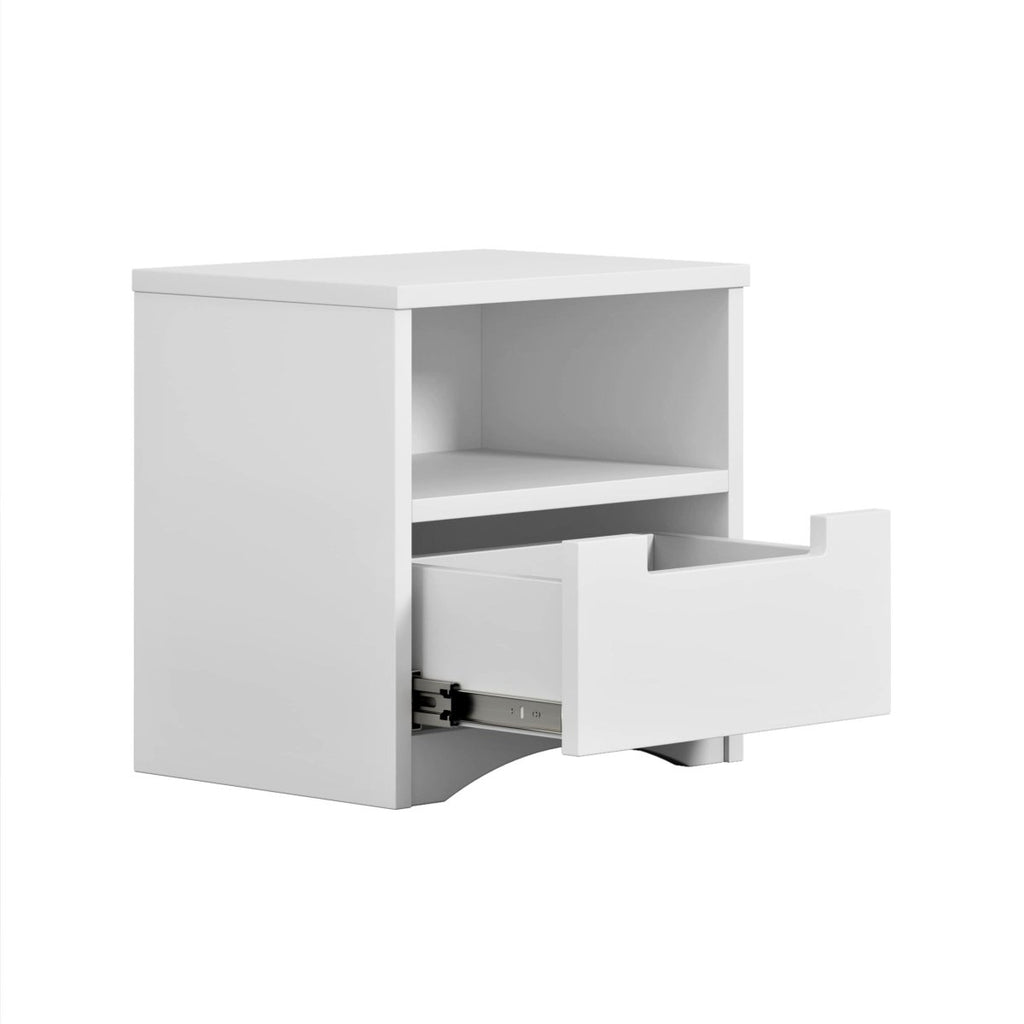 Kids' Bedside Table Classic with Drawer - White - Tiny Tugz™