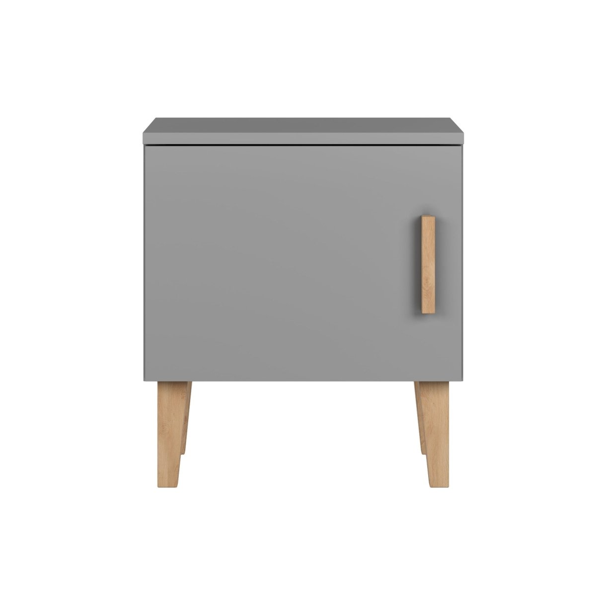 Kids' Bedside Table Kubi - Solid Oak Legs - Grey - Tiny Tugz™