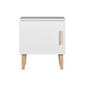 Kids' Bedside Table Kubi - Solid Oak Legs - White - Tiny Tugz™