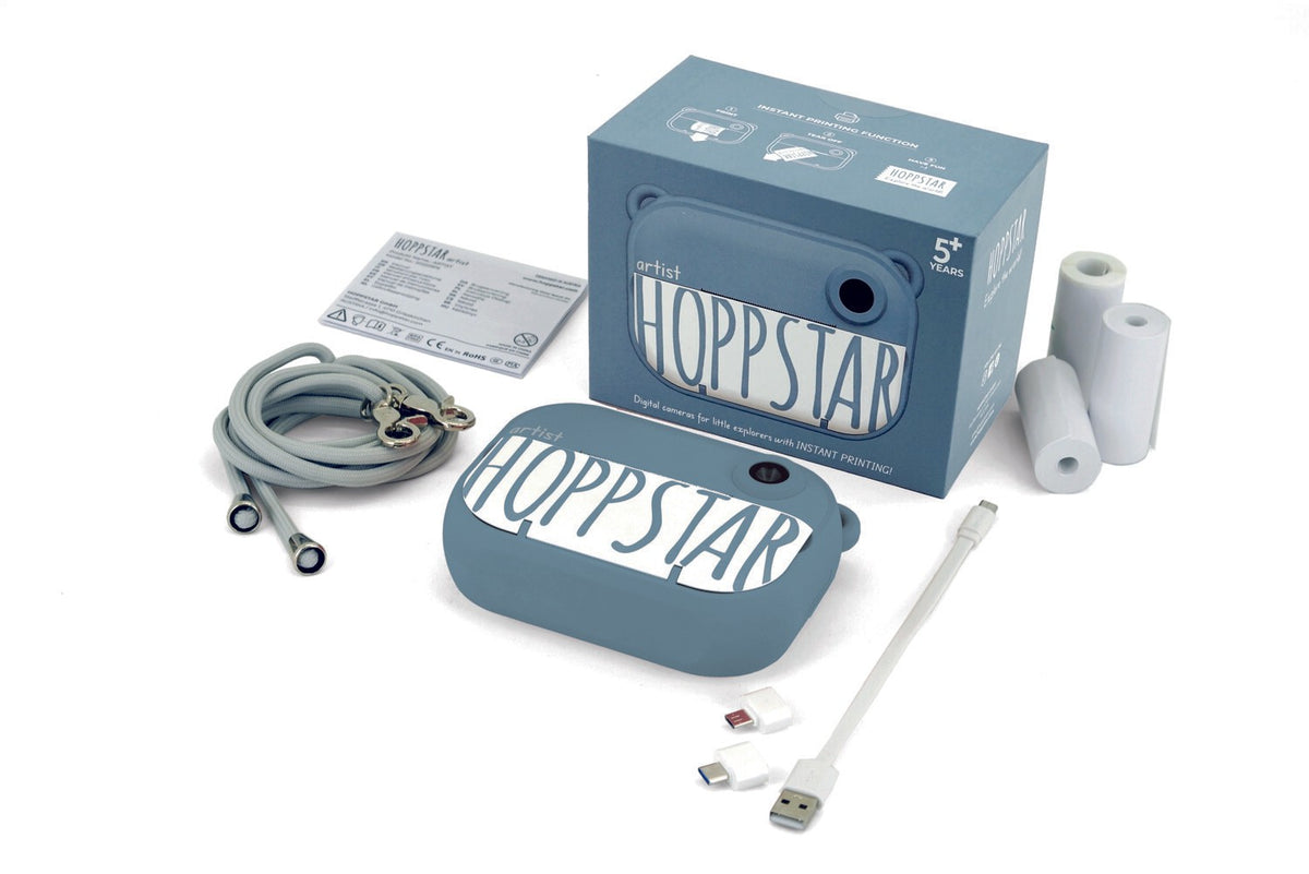Hoppstar Kids Camera Artist – black-and-white instant photo prints ready to color in