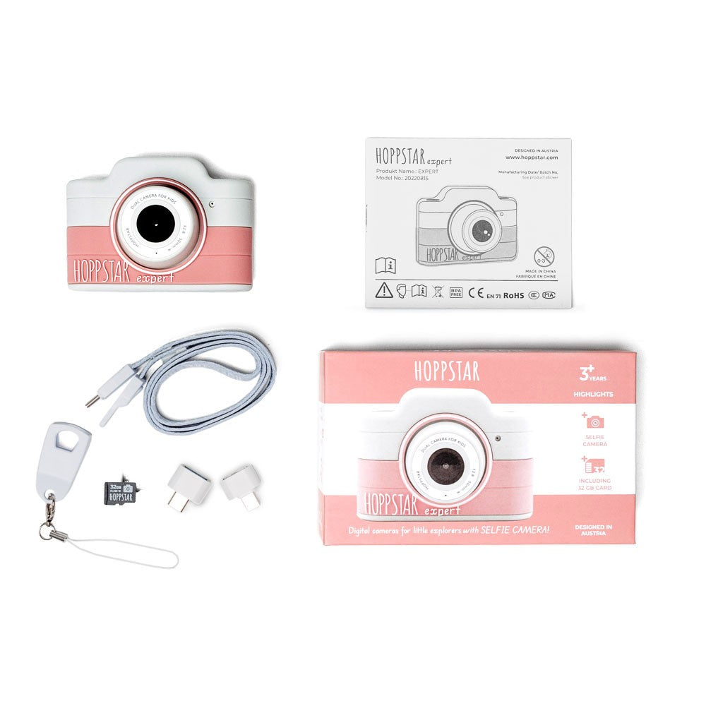 Hoppstar Kids Camera Expert – kids digital camera with built-in selfie camera, ages 3+