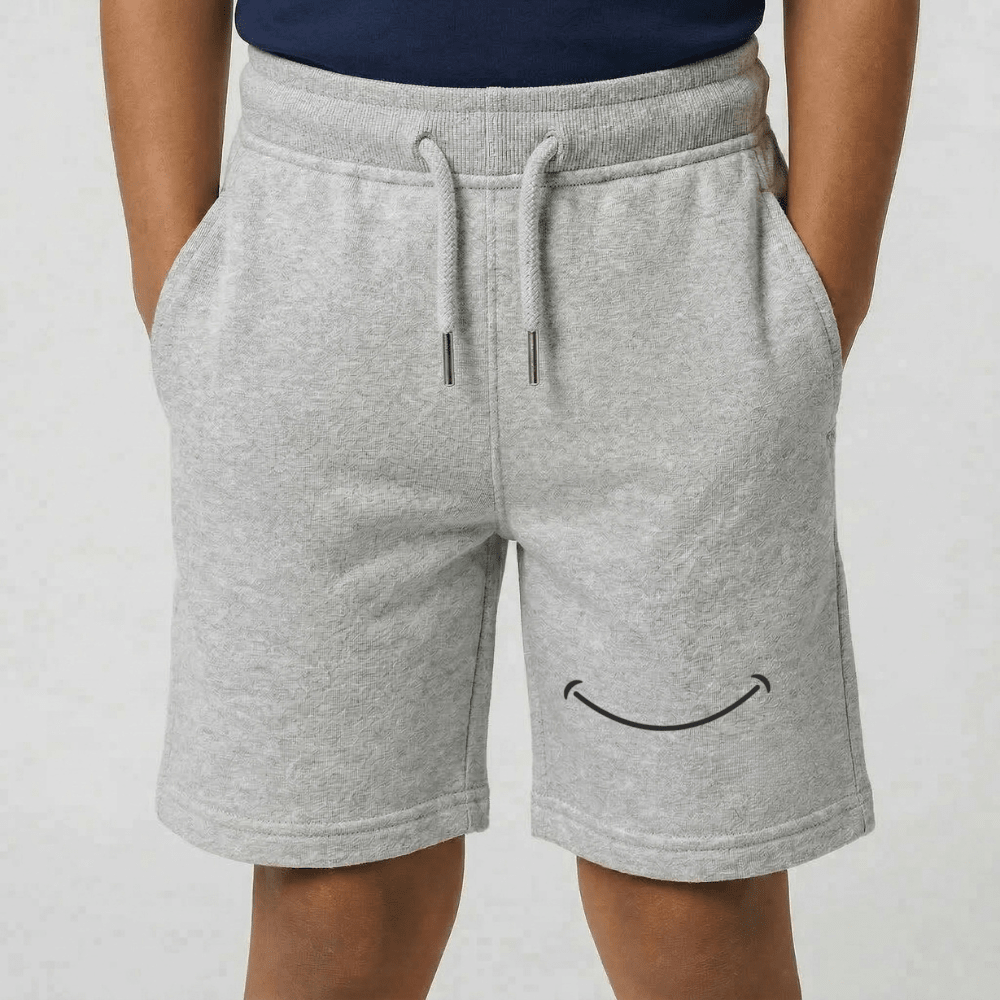 Kids Casual Organic Cotton Set (Navy T-Shirt + Grey Shorts) - Tiny Tugz™