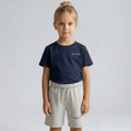 Kids Casual Organic Cotton Set (Navy T-Shirt + Grey Shorts) - Tiny Tugz™