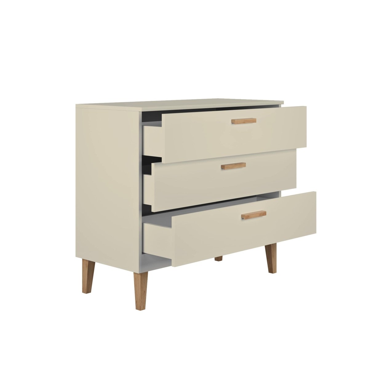 Kids' Chest of Drawers Kubi - 3 Soft-Close Drawers - Cashmere - Tiny Tugz™