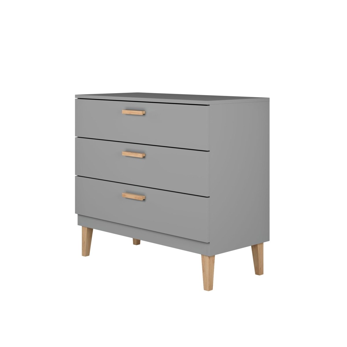 Kids' Chest of Drawers Kubi - 3 Soft-Close Drawers - Grey - Tiny Tugz™