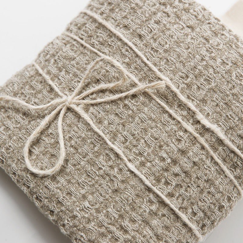 Kids Extra Large 100% Linen Bath Towel (Textured Grey) - Tiny Tugz™