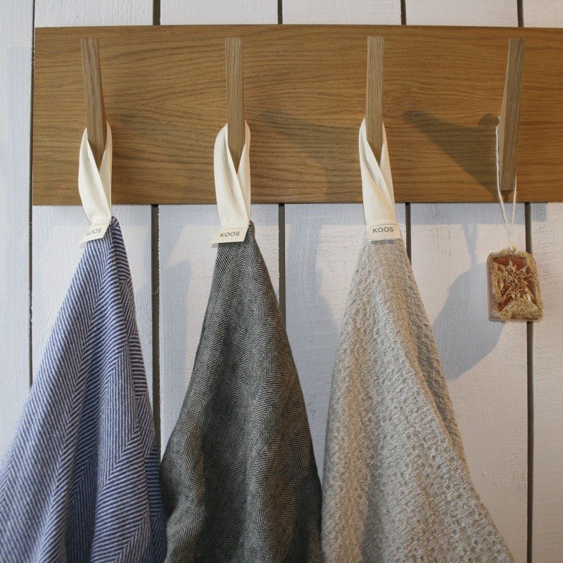Kids Extra Large 100% Linen Bath Towel (Textured Grey) - Tiny Tugz™
