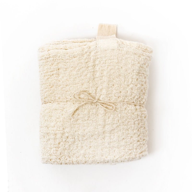 Kids Extra Large 100% Linen Bath Towel (Textured White) - Tiny Tugz™